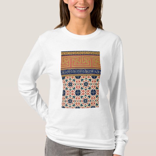 アラビア装飾的なデザイン(色のlitho) tシャツ (正面)