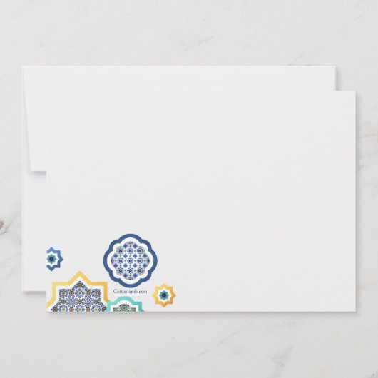 アラビア装飾  招待状 (裏面)