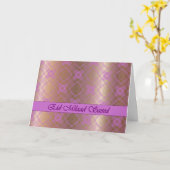 アラビア誕生日ラディアントオーキモザイクカード カード (黄色い花)