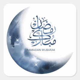 アラビア語のカリグラフィーで表現したラマダン・ムバラク رمضان مبارك スクエアシール