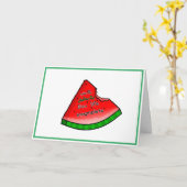 アラビア語のバレンタインカード バレンタインにスイカはいらない Watermelon カード (黄色い花)