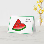 アラビア語のバレンタインカード 愛なし、スイカなし Watermelon Card カード (黄色い花)