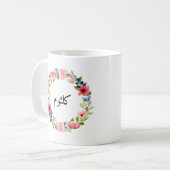 アラビア語の名前フローラガールムスリムイスラム教イード コーヒーマグカップ (正面左)