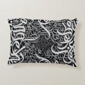 アラビア語の文字（黒と白） アクセントクッション (裏面)