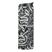 アラビア語の文字（黒と白） タンブラー (回転左)