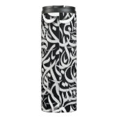 アラビア語の文字（黒と白） タンブラー (裏面)