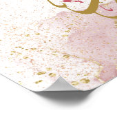 アラビア語の書道「ラビ・ジッニ・イルマ」 ポスター (角)