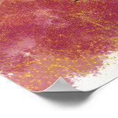 アラビア語の書道「光の上に光」茶色 ポスター (角)