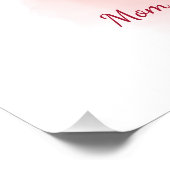 アラビア語の母の日の書道とバラ-ハート ポスター (コーナー)