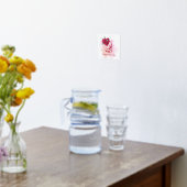 アラビア語の母の日の書道とバラ 箔ポスター (レイダウン (キッチン))