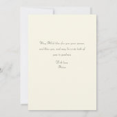 アラビア語の結婚式のカード　指輪と花 サンキューカード (裏面)