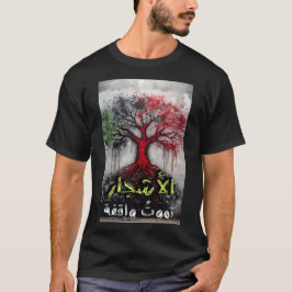 アラビア語の詩الأشجار تموت واقفة اشعار Tシャツ