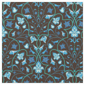 アラビア語の青いパターン ファブリック (クローズアップ)