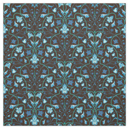 アラビア語の青いパターン ファブリック