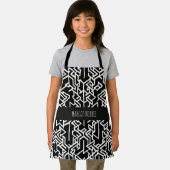 アラビア語のK多角形と線の幾何学的パターン エプロン (インサイチュ)