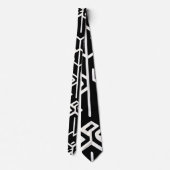 アラビア語のK多角形と線の幾何学的パターン ネクタイ (裏面)