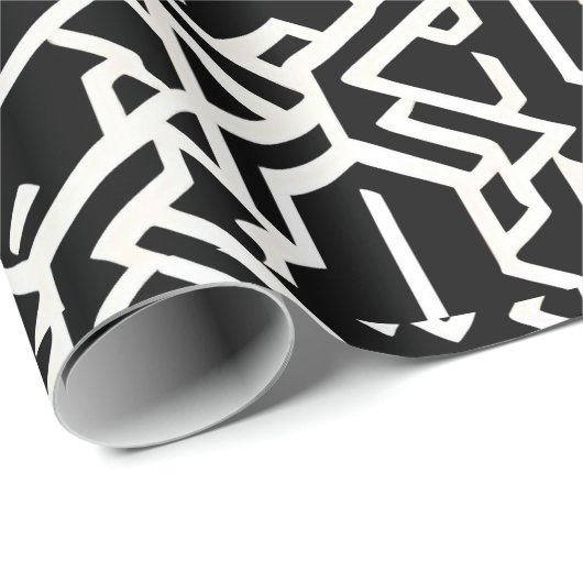 アラビア語のK多角形と線の幾何学的パターン ラッピングペーパー (ロールコーナー)