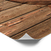 アラビア語イスラム書道、木工効果 ポスター (角)