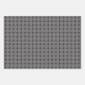 アラビア語イードムバラクかわいいホワイトスターパターン引用文 ラッピングペーパーシート (正面3)