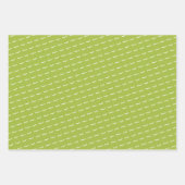 アラビア語イードムバラックキッズグリーンスターパターン引用文 ラッピングペーパーシート (正面)