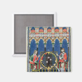 アラビア語バックギャモン選手4人 マグネット (正面/裏面)