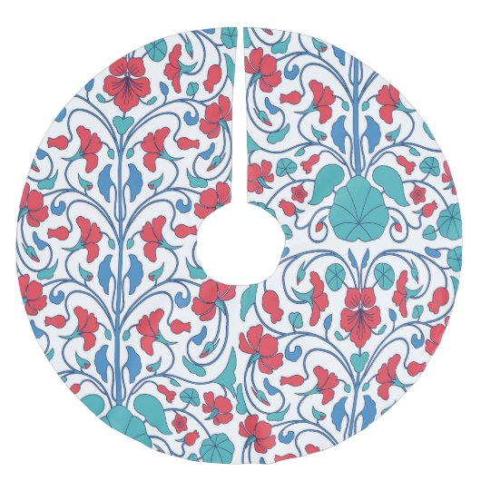 アラビア語フローラのシームレスなヴィンテージパターン ブラッシュドポリエステルツリースカート (正面)