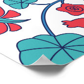 アラビア語フローラのシームレスなヴィンテージパターン ポスター (角)