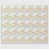 アラビア語モノグラムテンプレット ラッピングペーパー (フラット)