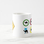 アラビア語ラクダ注意喚起サインマグ コーヒーマグカップ (中央)