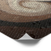 アラビア語（アッラー）モザイク仕上げプリントの神 ポスター (角)