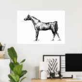 アラビア語 – ペンとインク ポスター (ホームオフィス)