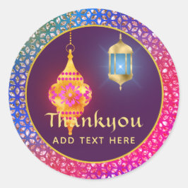 アラビア語、モロッコ語、ボリウッドパーソナライズされたパーティー ラウンドシール