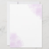 アラビア語（英語）紫ラベンダームスリム 招待状 (裏面)