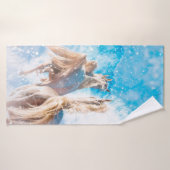 アラビア馬の冬の尾 バスタオル (バスタオル)