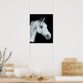 アラビア馬インクスケッチ ポスター (キッチン)