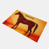 アラビア馬パーソナライズされた- ドアマット (アングル)