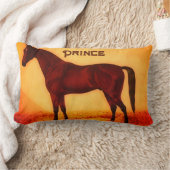 アラビア馬パーソナライズされた- ランバークッション (ブランケット)