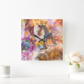 アラビア馬「ケンタウリ」 スクエア壁時計 (ホーム)