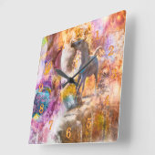 アラビア馬「ケンタウリ」 スクエア壁時計 (傾斜)