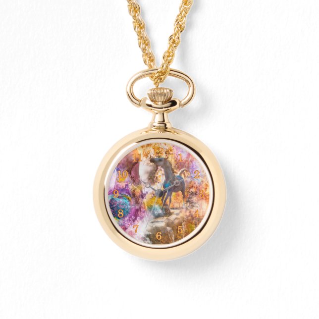 アラビア馬「ケンタウリ」 腕時計 (正面)