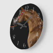 アラビア馬 ラージ壁時計 (傾斜)
