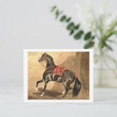 アラビア馬(紙に置かれた付き/c) ポストカード (スタンド正面)