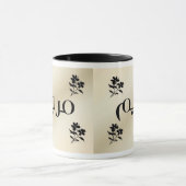 アラビア黒い及びベージュマグのMaryam マグカップ (中央)