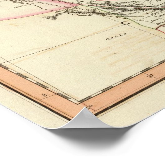 アラビア、エジプト、アビシニア、紅海 ポスター (角)