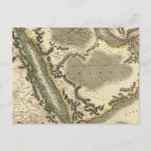アラビア、エジプト、アビシニア、紅海 ポストカード (正面)