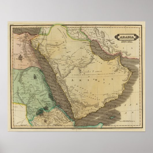 アラビア、エジプト、ヌビア ポスター (正面)