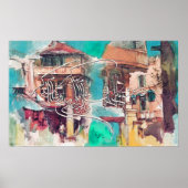 アラビカスタマイズアの書道デザイン ポスター (正面)