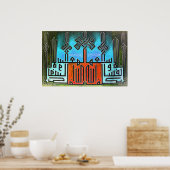 アラビカスタマイズアの書道デザイン ポスター (キッチン)