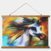 アラビカラフルア馬 吊り下げ型タペストリー (正面)