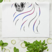 アラビスタイリッシュア馬 キッチンタオル (折り畳み)